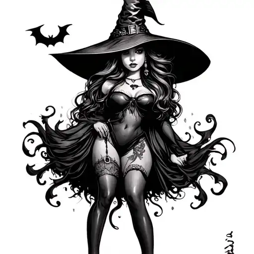 Witch Pinup Girl