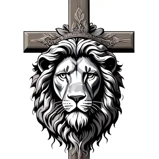 Lion Jesus Cross