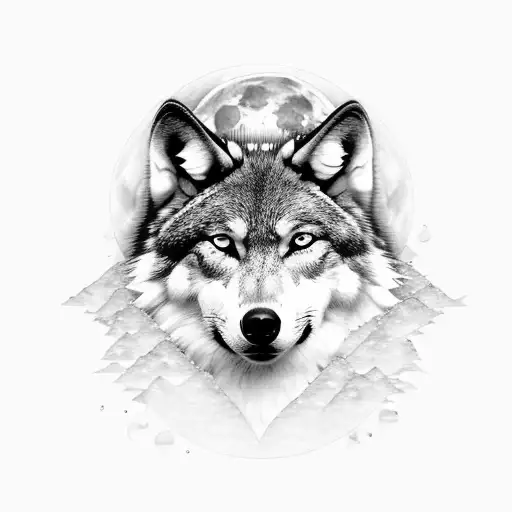 A Mystical Moonlit Melody Emanating From A Wolf's Howl In A Moonlit Forest