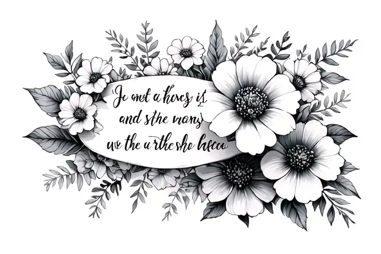 Flowers Wrapped With Bible Verse Incorporated