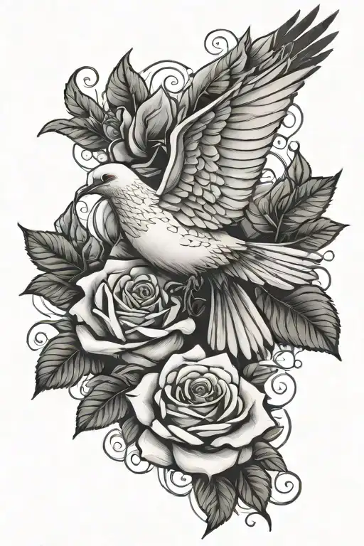 Dove And Roses Sleeve