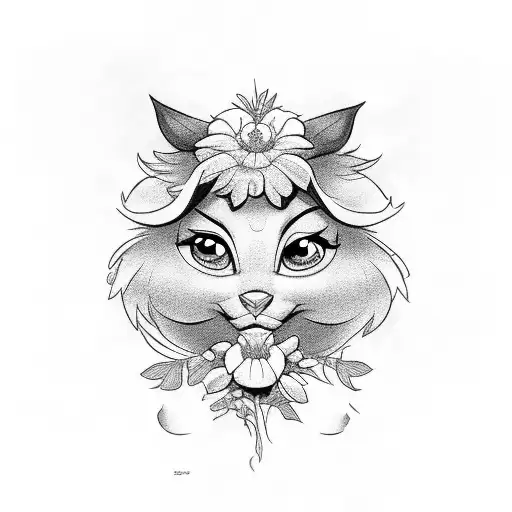 Disney Characters And Flowers