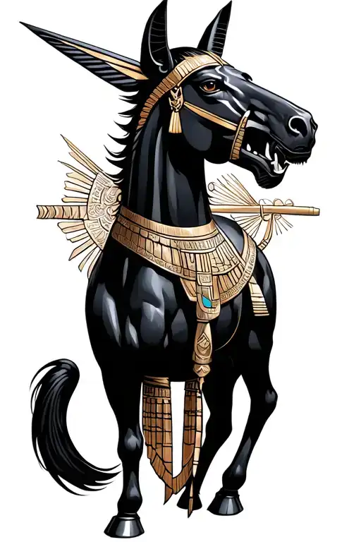 Horse Egypt God Angry Anubis