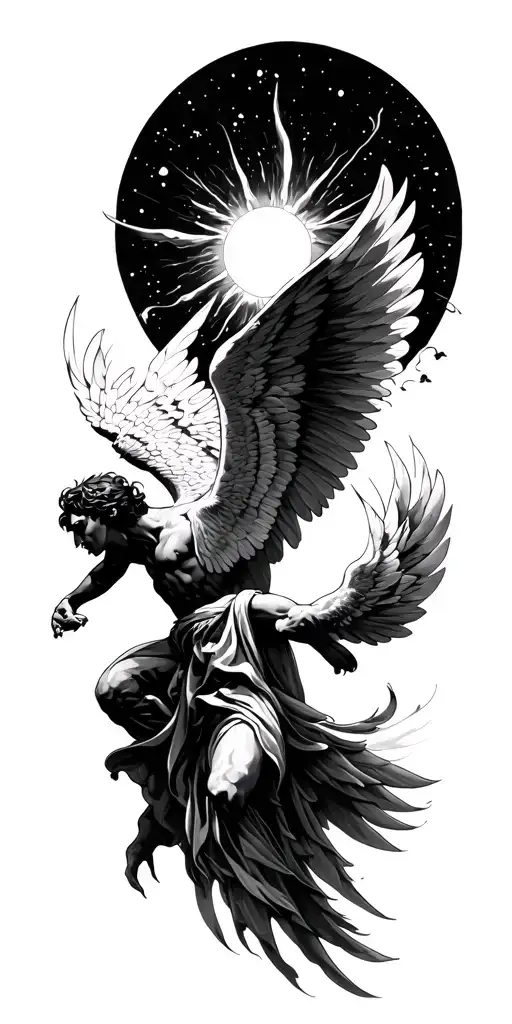 Icarus Flying Towards The Sun