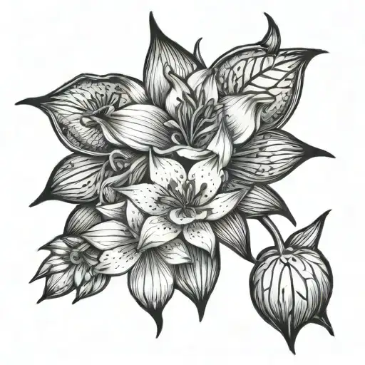 Larkspur And Water Lily