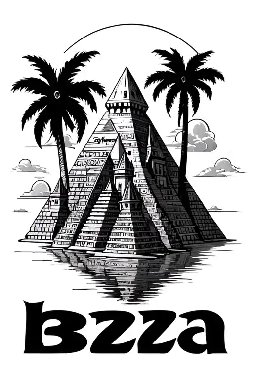 Disney Castle With Egyptian Pyramids And Ibiza Party