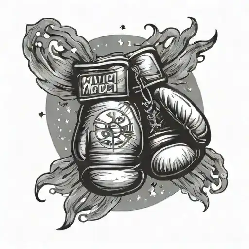 Boxing Gloves Symbolizing Love You To The Moon
