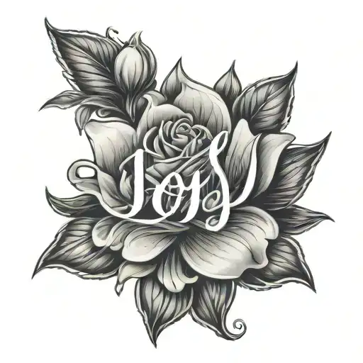 Flower With The Word Joy