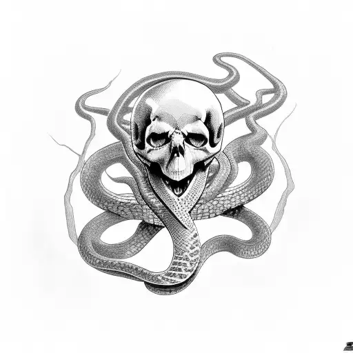 Snake Eating Skull