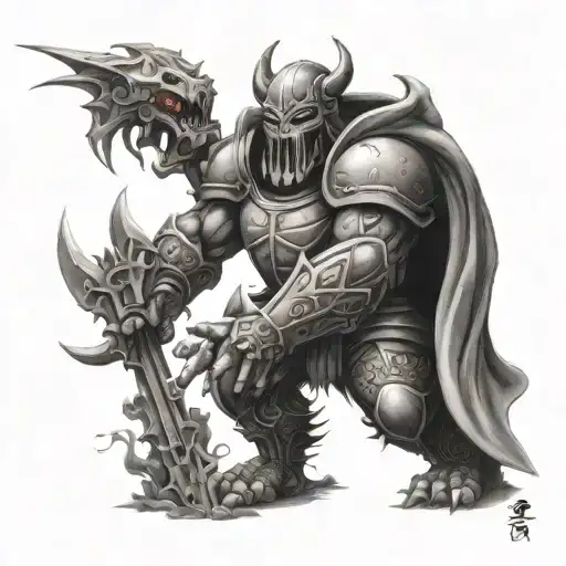 A Digital Warrior Battling Malware Creatures In A Cada Landscape