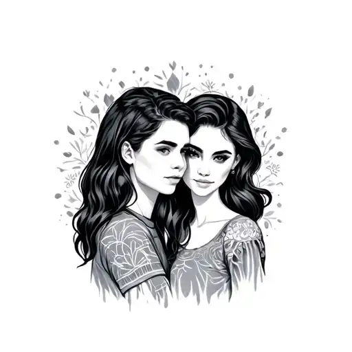 Male And Female Friends Matching Tattoo Minimal