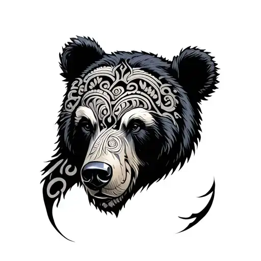 Bear With Maori And Greek Involved Gothic Inspired