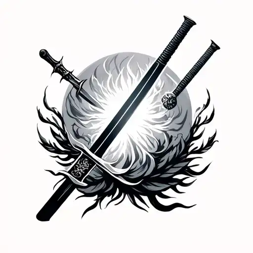 Katana Sword Surrounded