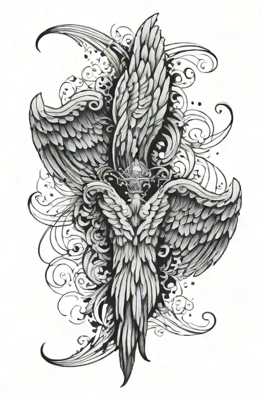 Minimalist Angel Wings