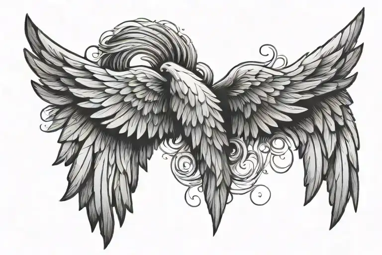 Minimalist Angel Wings