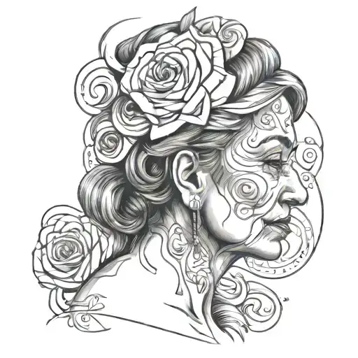 A Portrait Of My Mom's Face Microrealism