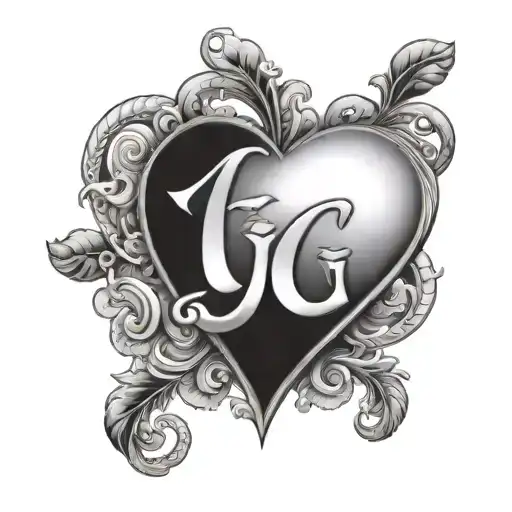 A Love Heart With A G Inside It