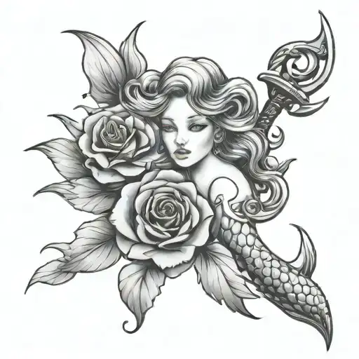 Mermaid Anchor Rose