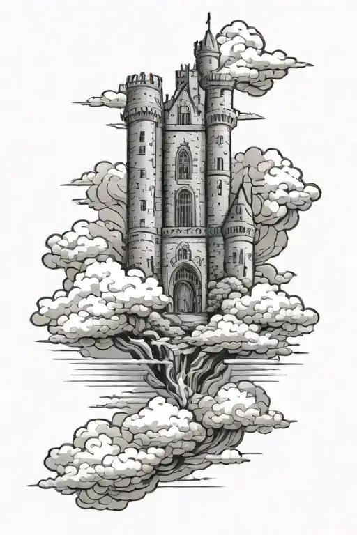 Irish Tower Castle Clouds Sleeve