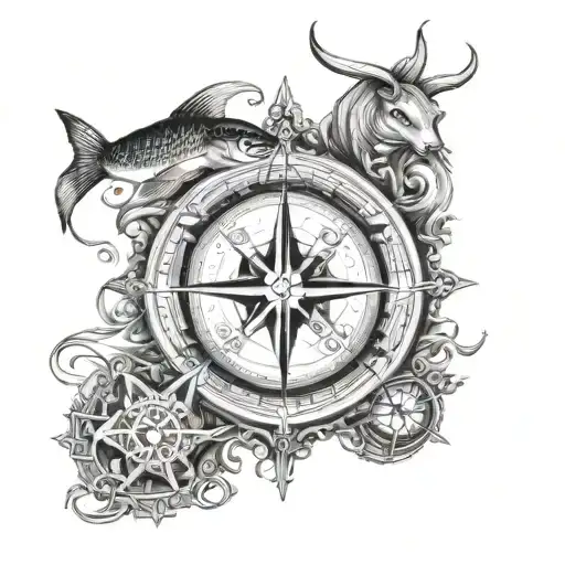 Pisces And Compass