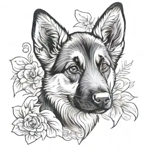 Adorable German Shepard Puppy Face