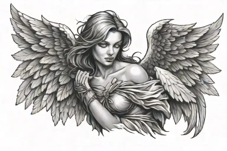 Female Angel With Wings
