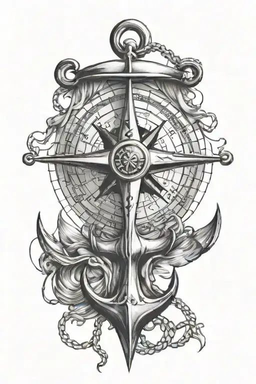 Compass And Anchor Hanging