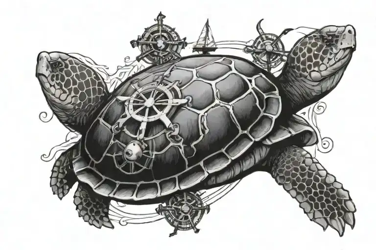 Pirate Compass Sea Turtle