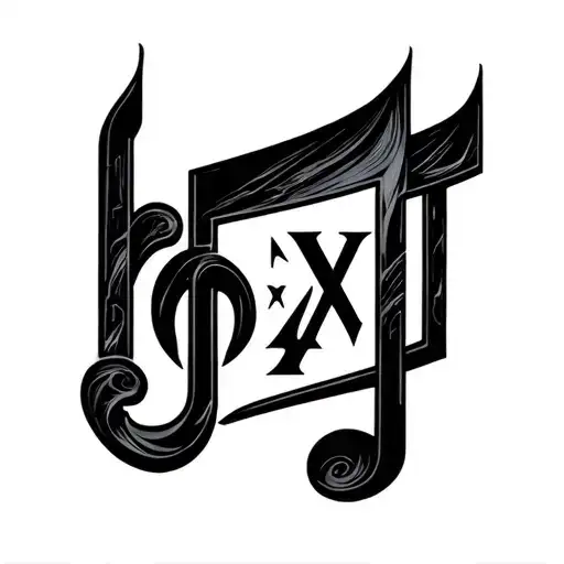 Music Notes Forming The Word Hext