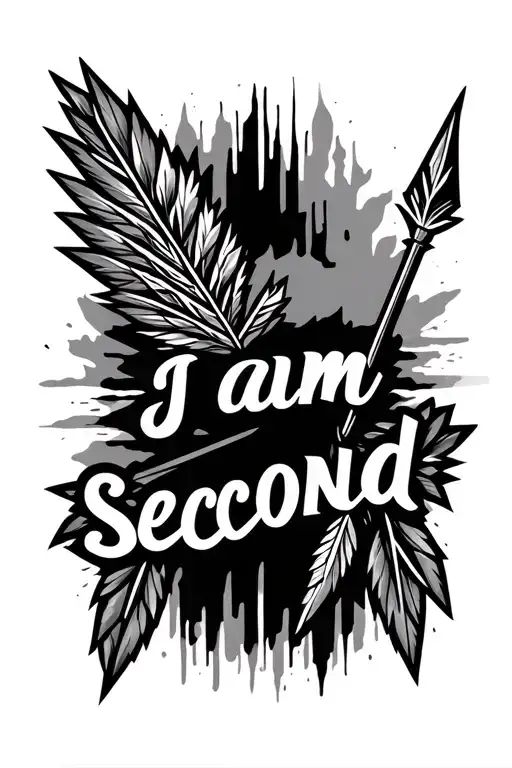 A Native American Arrow With I Am Second Written On It