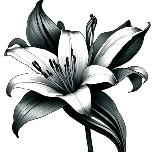 Lily Flower Intertwined