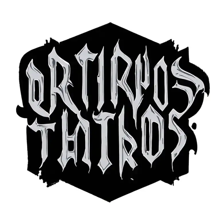 Random Pattern With Orthros Font