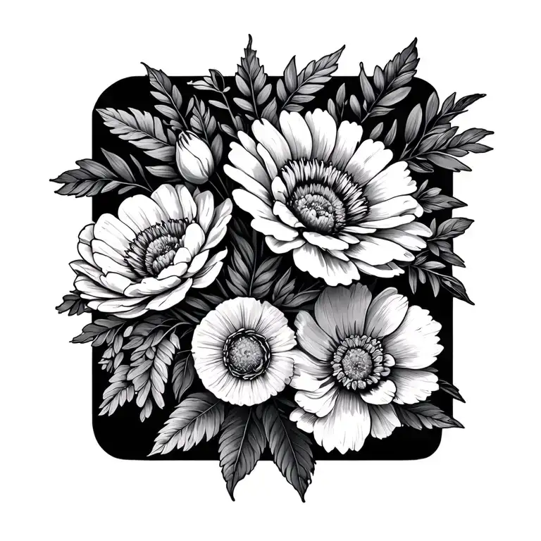 Birth Flower Bouquet March August And April