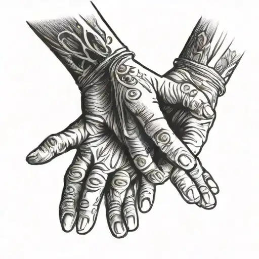 Father And Daughter Holding Hands