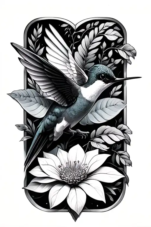 Humming Bird With A Representation Of Life And Health