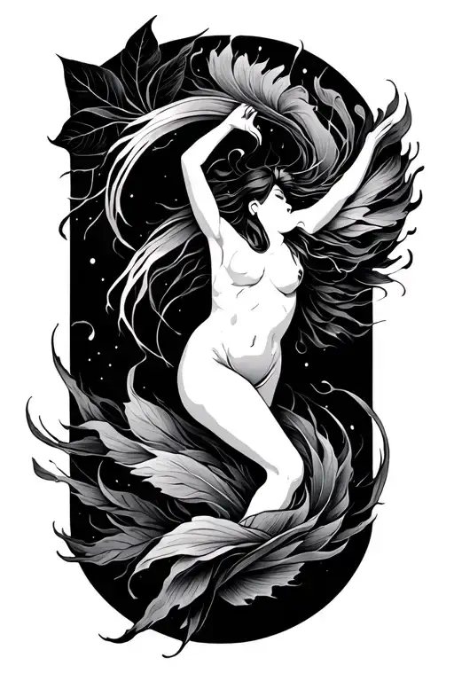 Free Flowing Tattoo That Represents Life And Health Through Movement