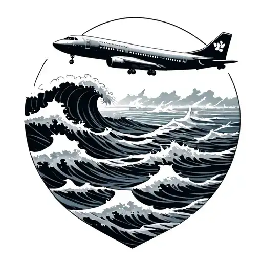 Plane And Ocean Waves