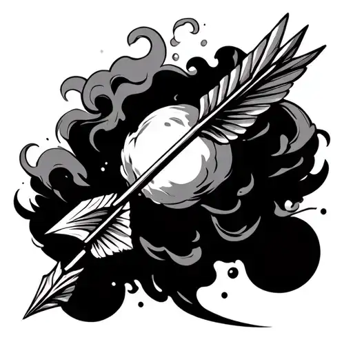 Japanese Flying Arrow With Smoke And Paperbomb