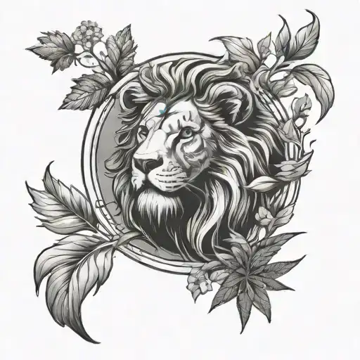 Leo Zodiac Sign With Weed