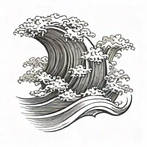 Simple One Line Ocean Wave