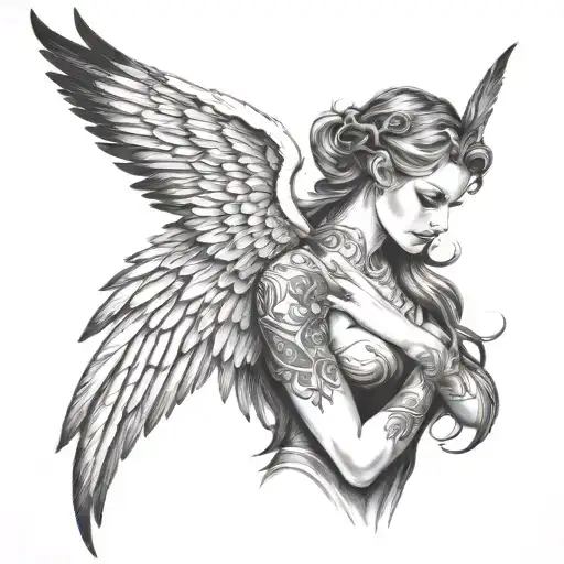 Girl Angel Half Demon