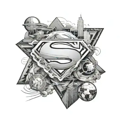 The Daily Planet With Superman Symbol