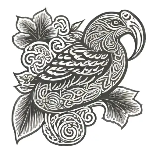 Celtic New Zealand Kiwi With Fish Hook