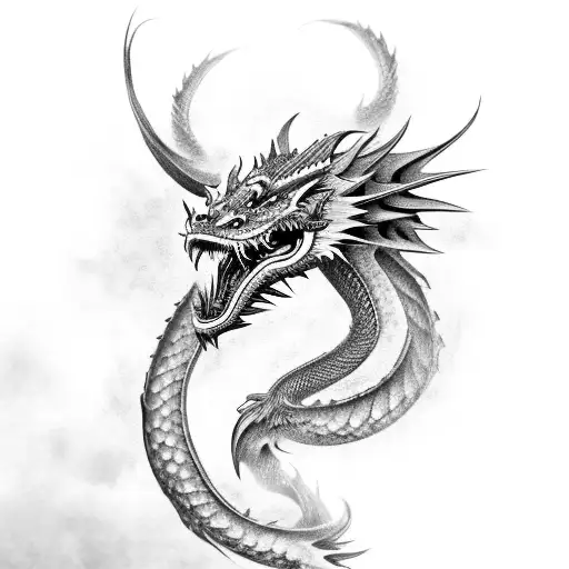 Asian Dragon And Nordic Dragon Mixture
