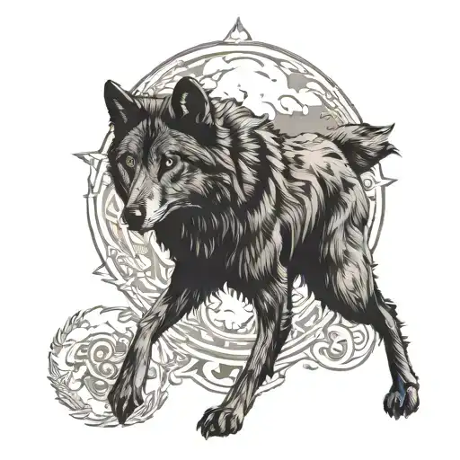 I Want A Tattoo Of An Animal That's A Combination Of A Black Wolf With A Black Sheep