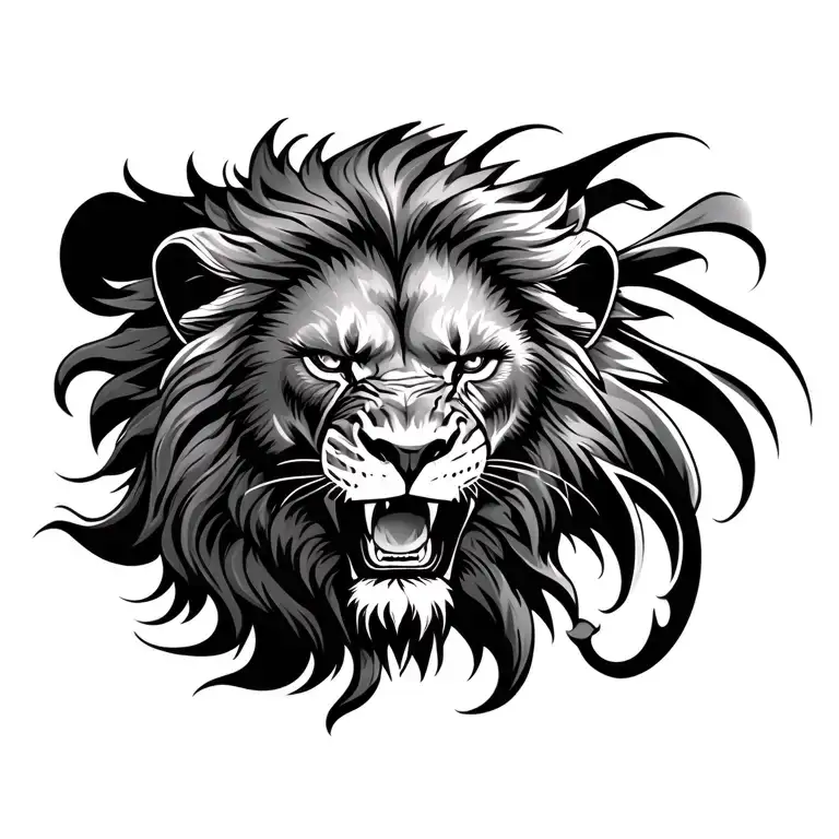 Ultrarealistic Lion Angry Roaring Eyeing You