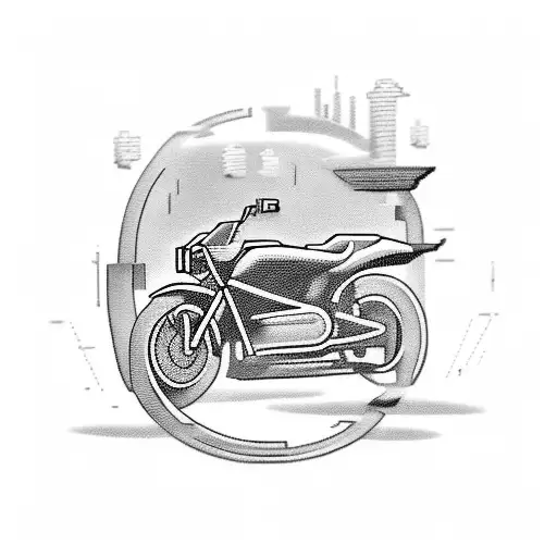 Design A Tattoo Showcasing A Pixelated Car Or Bike Racing Through A Virtual Gaming World