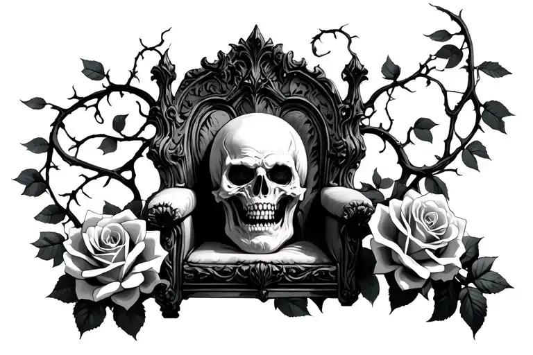 Rose Vines With Scary Thrones