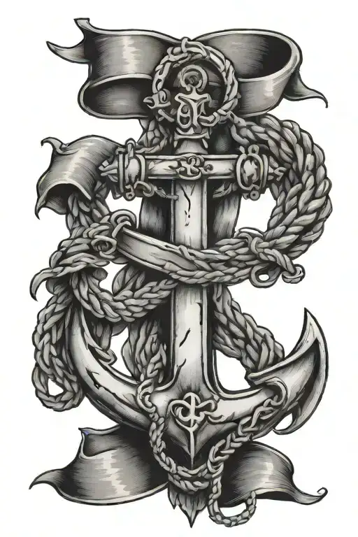 Anchor And Cancer Ribbon