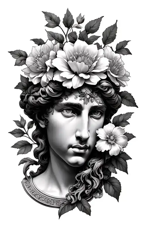 Roman Style And Flowers Growing
